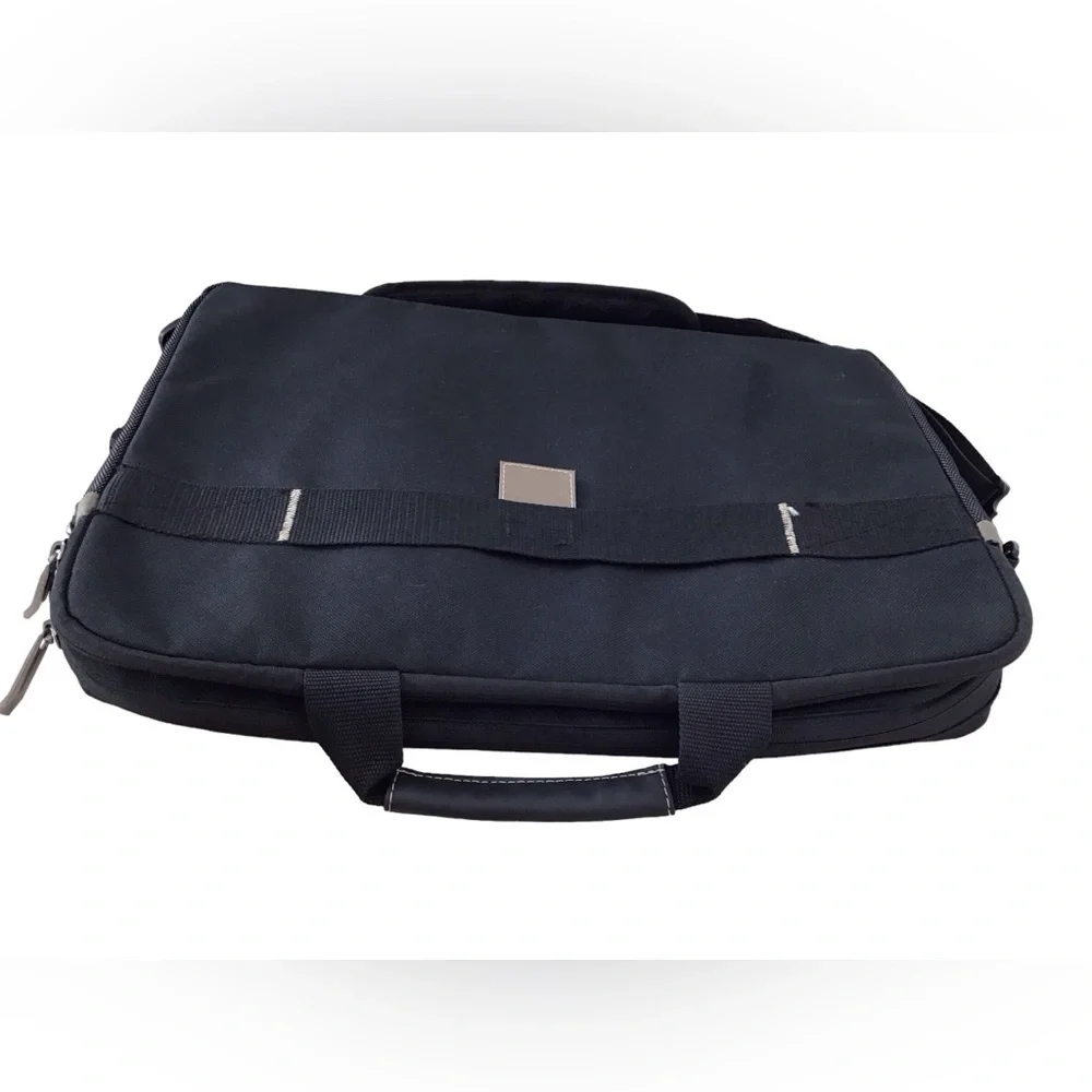 Solo Black Polyester Lap Top Bag